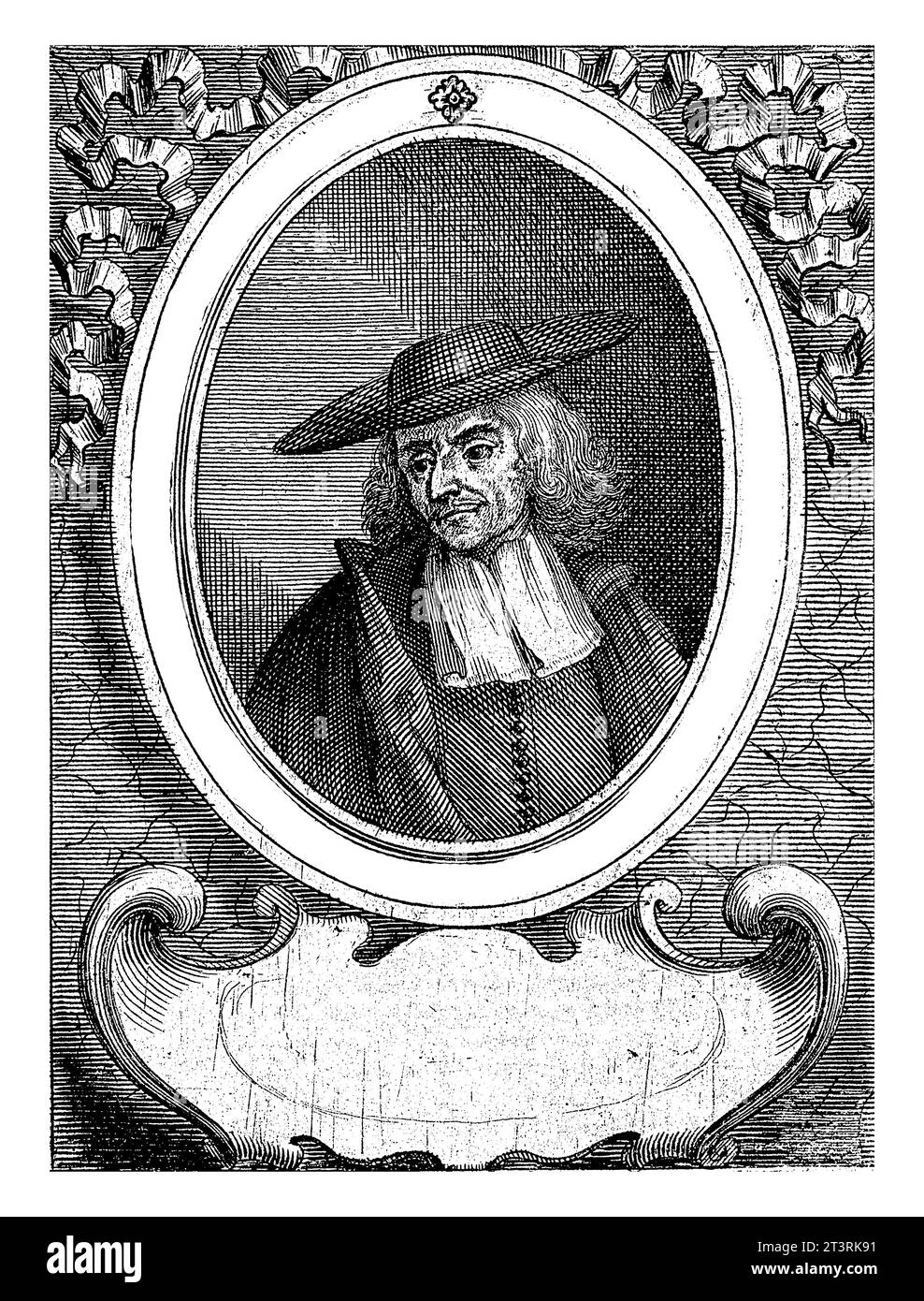 Portrait of Lazarus Augustine Cotta, Gaetano Bianchi, 1719, vintage engraved. Stock Photo