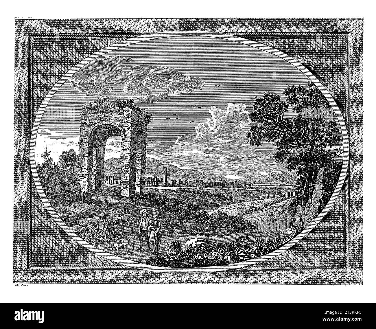 View of the Appian Way, anonymous, after Jacob Philipp Hackert, 1754 ...