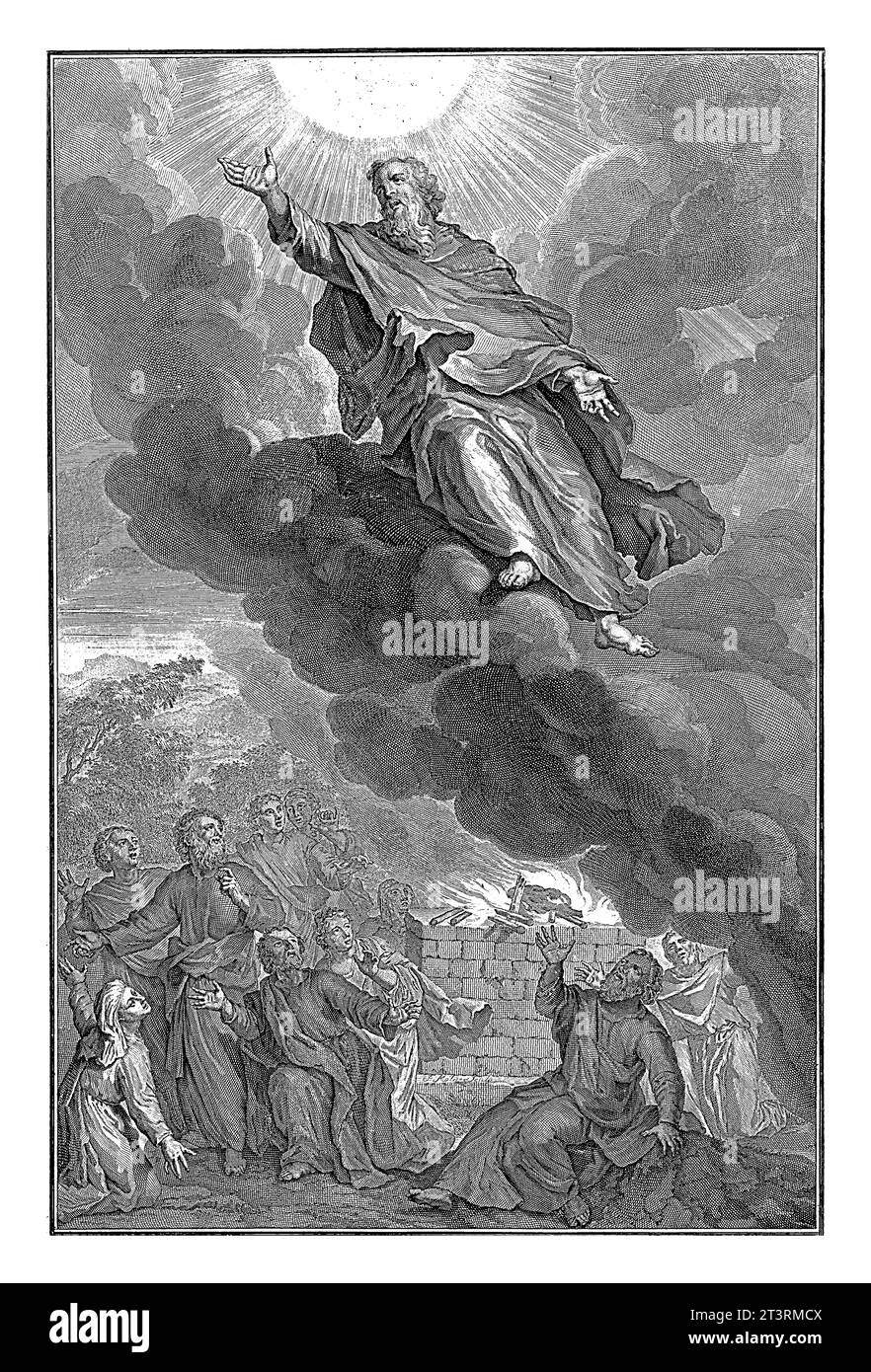 Ascension of Enoch, Joseph Mulder, after Gerard Hoet (I), 1720 1728