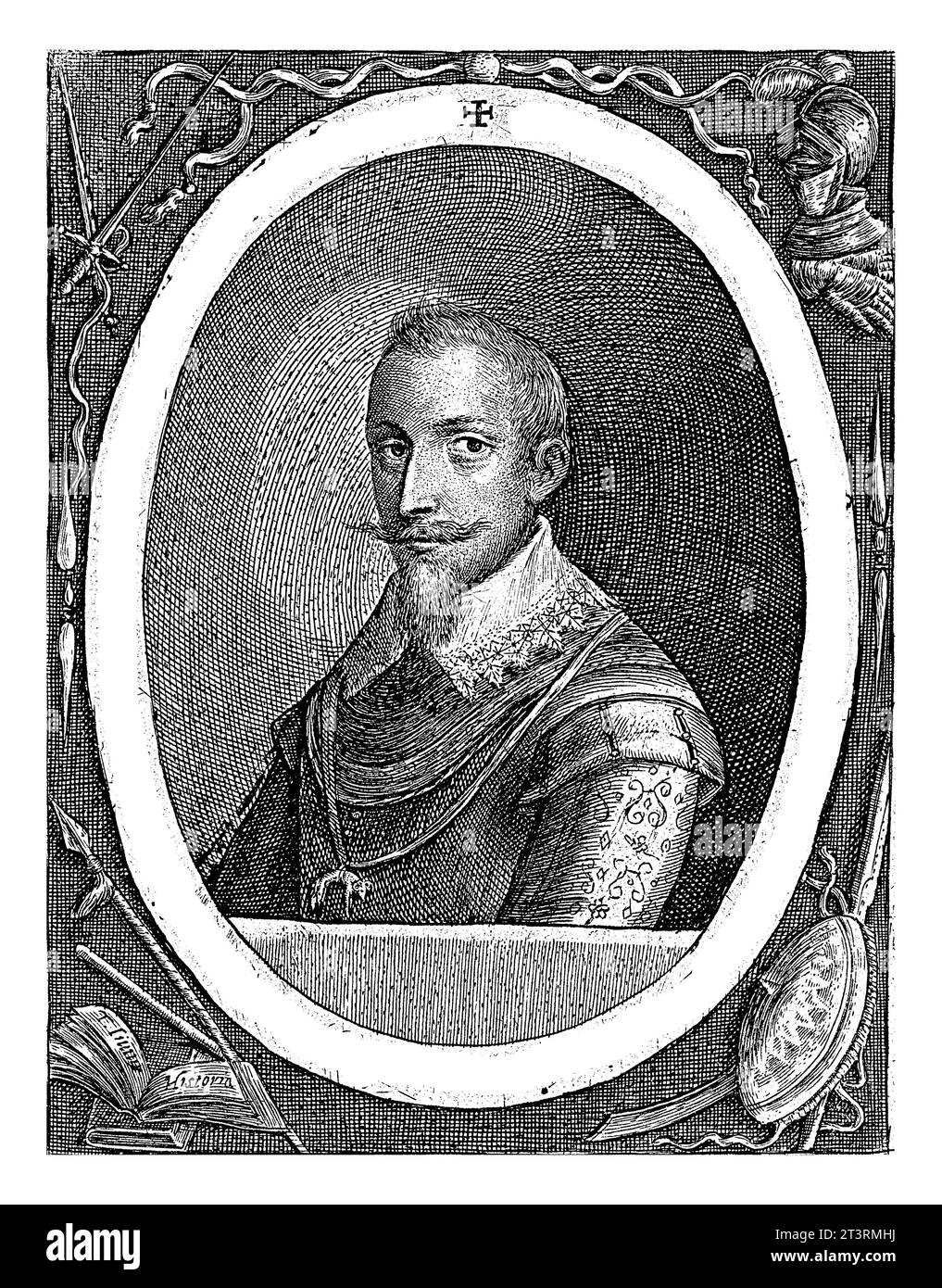Portrait of Ambrogio Spinola, Crispijn van de Passe, 1574 - 1637 Marquis de los Balbases. He arrived in the Southern Netherlands in 1602 as commander- Stock Photo