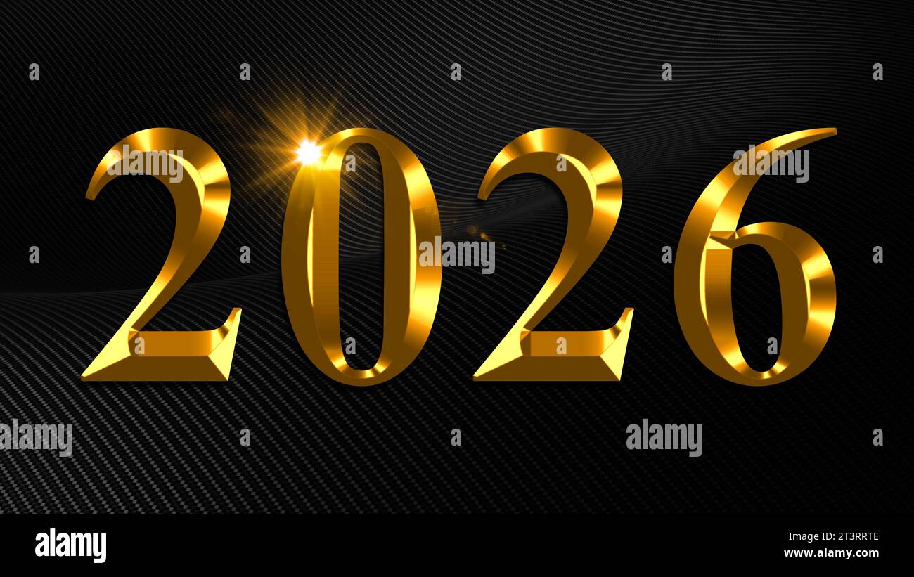 2026 golden number happy new hi-res stock photography and images - Alamy