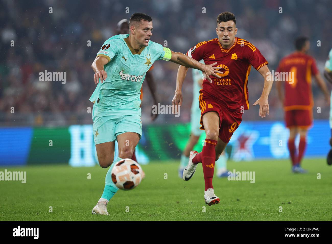 AS ROMA 2 - 0 SK SLAVIA PRAGUE (LIVE MATCH) / LA ROMA