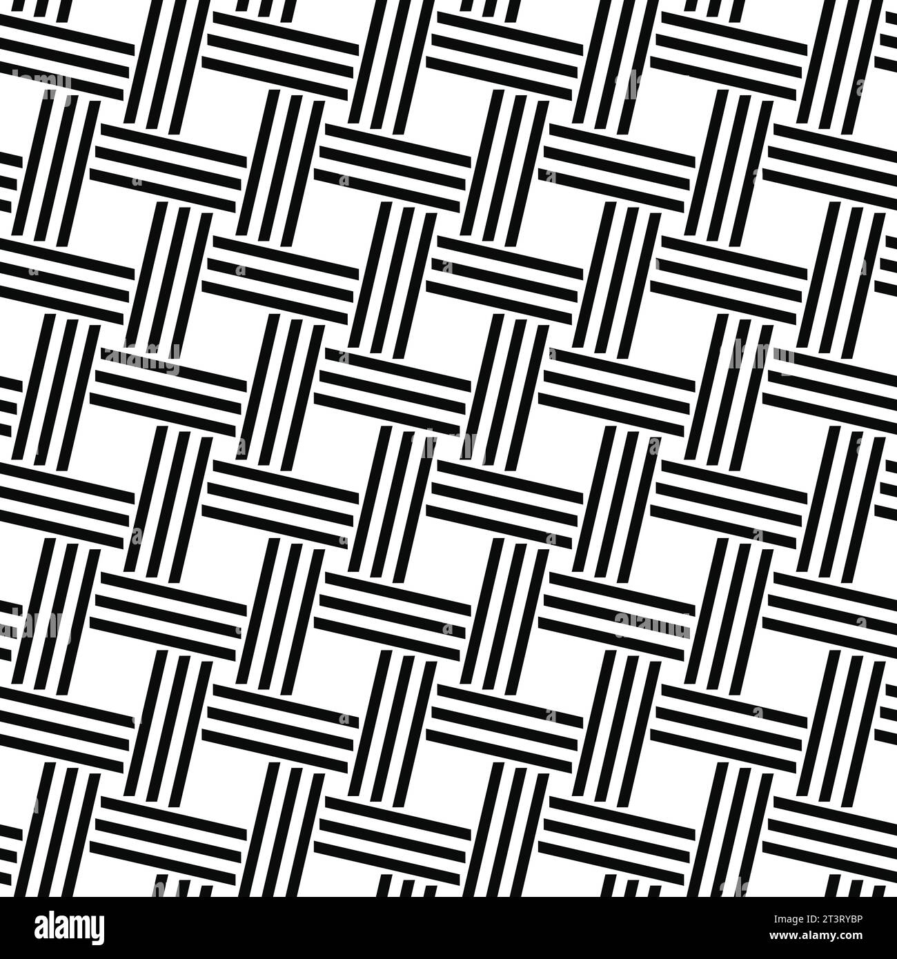 Seamless monochrome woven line pattern Royalty Free Vector Stock Vector ...