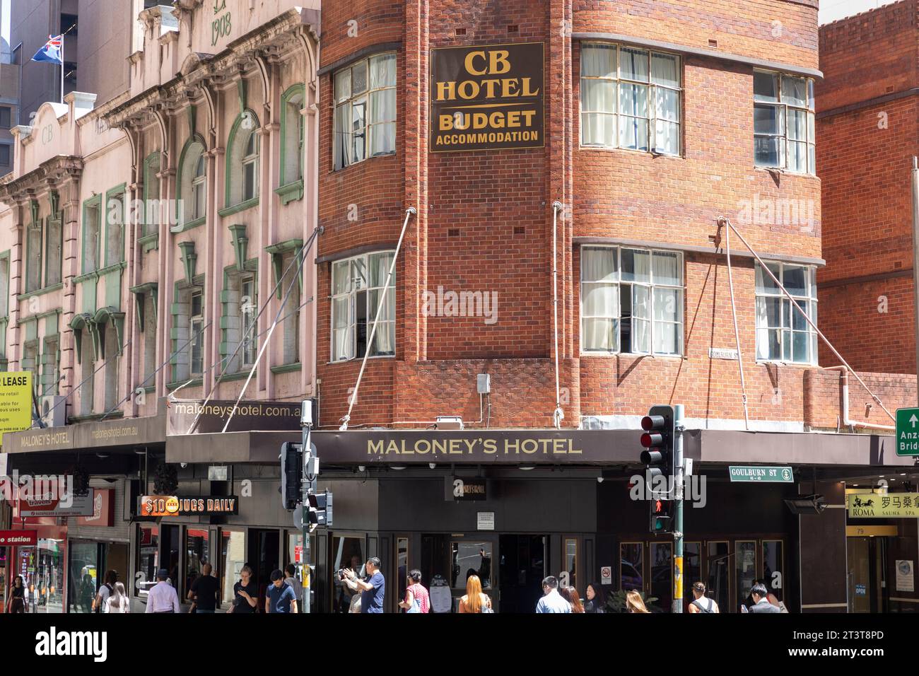 Sydney pub and budget hotel, Maloney's hotel and bar on Goulburn street