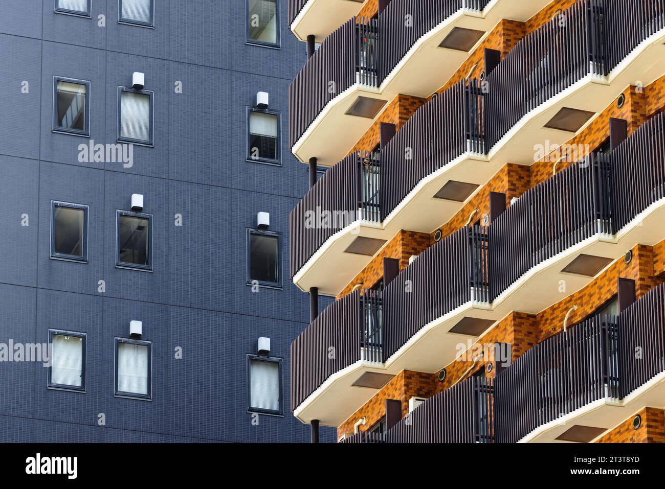 picture of facades of high rise residential buildings in Tokyo, Japan ...
