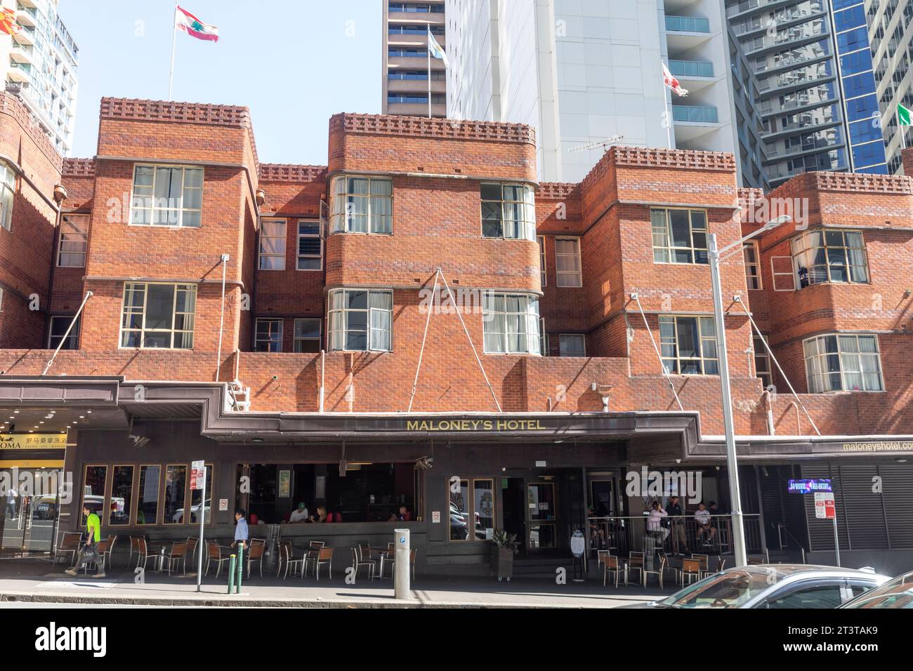 Sydney pub and budget hotel, Maloney's hotel and bar on Goulburn street
