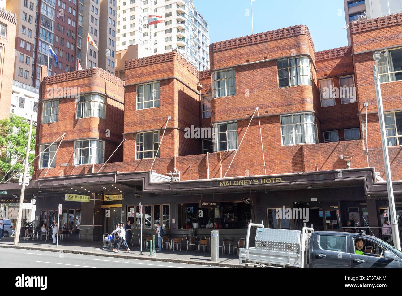 Sydney pub and budget hotel, Maloney's hotel and bar on Goulburn street