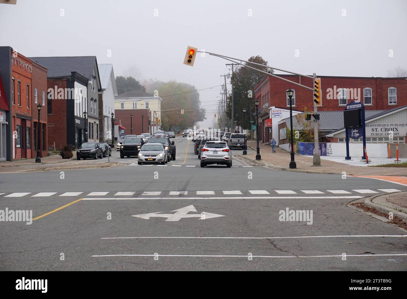 Downtown St Stephens, New Brunswick Stock Photo Alamy