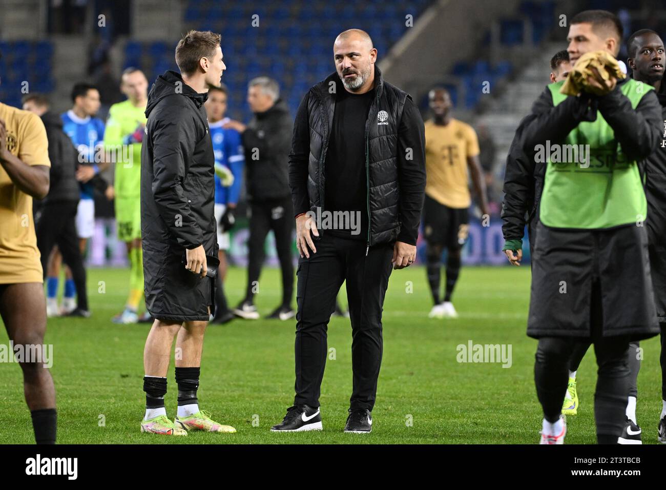 Budapest, Hungary. 21st September, 2023. Dejan Stankovic, head coach of Ferencvarosi  TC reacts during the UEFA Europa Conference League 2023/24 Group F match  between Ferencvarosi TC and FK Cukaricki at Groupama Arena