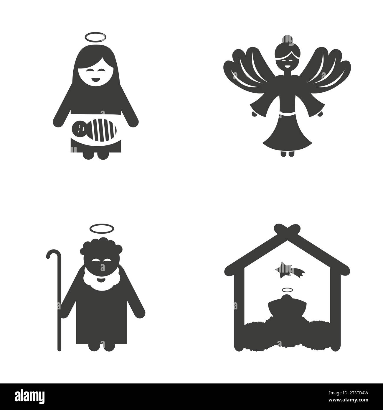 Nativity of jesus holy family Black and White Stock Photos & Images - Alamy