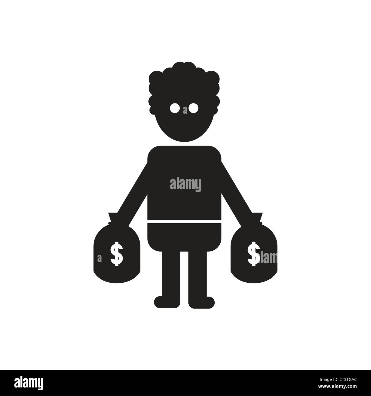 Man holding money bag Black and White Stock Photos & Images - Alamy