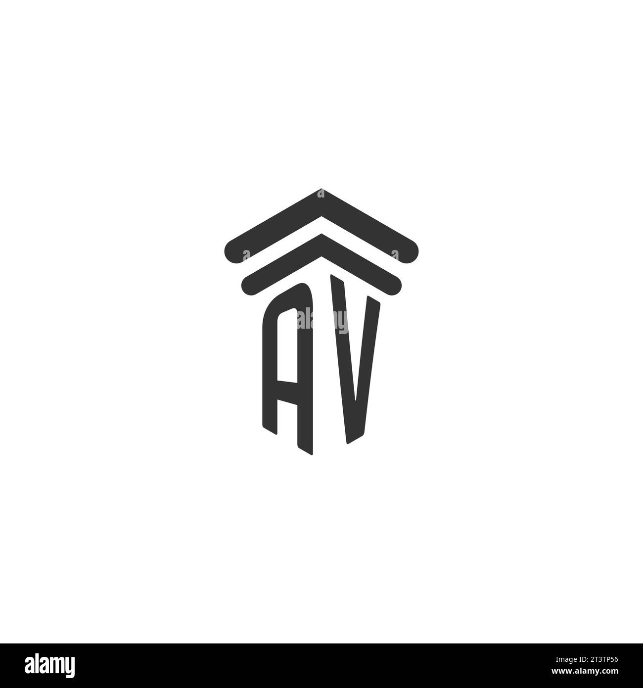AV initial for law firm logo design template Stock Vector