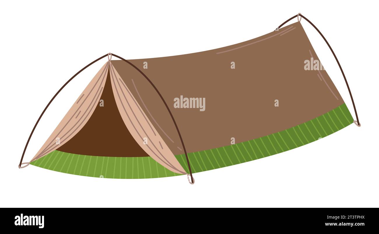 Tourist tent for travel and camping. vector illustration isolated on a ...