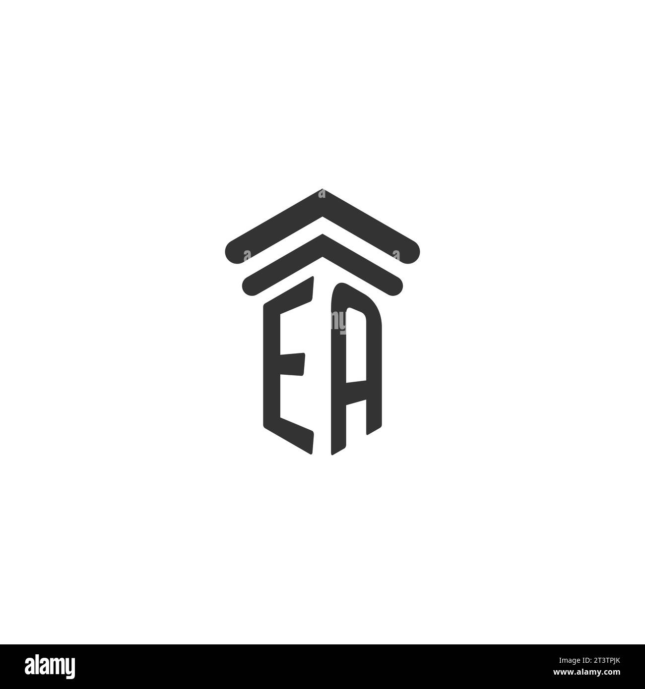 EA initial for law firm logo design template Stock Vector