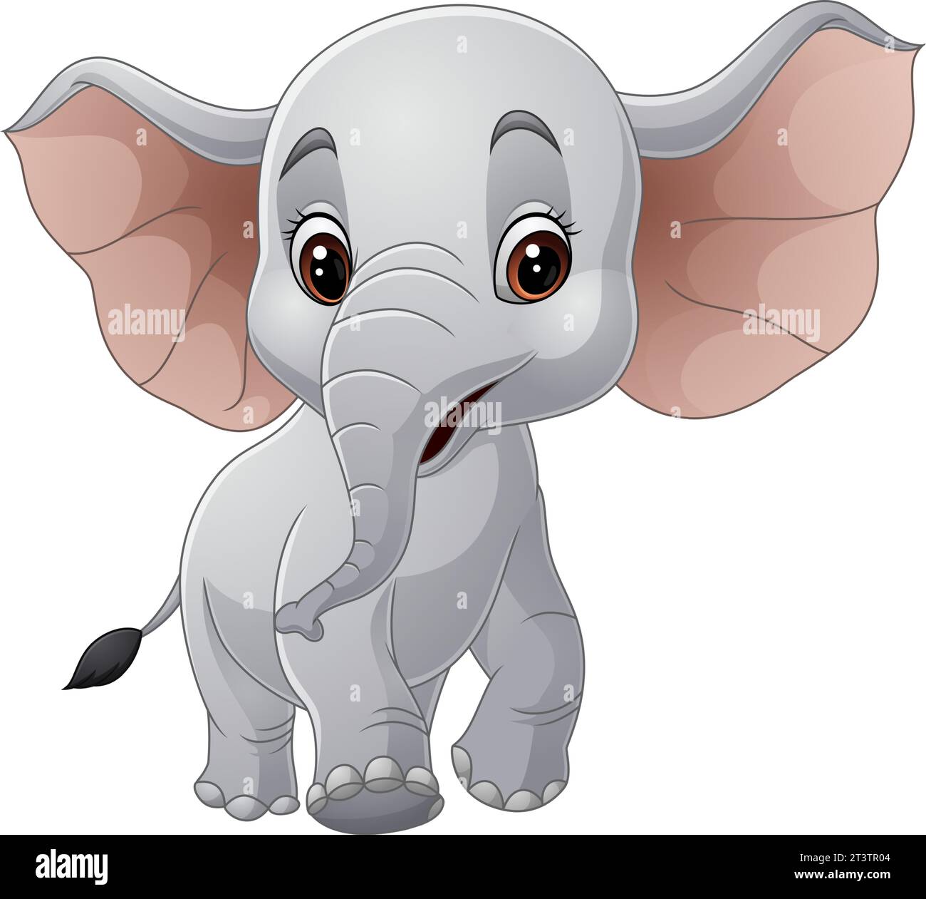 Cartoon elephant on white background Stock Vector Image & Art - Alamy