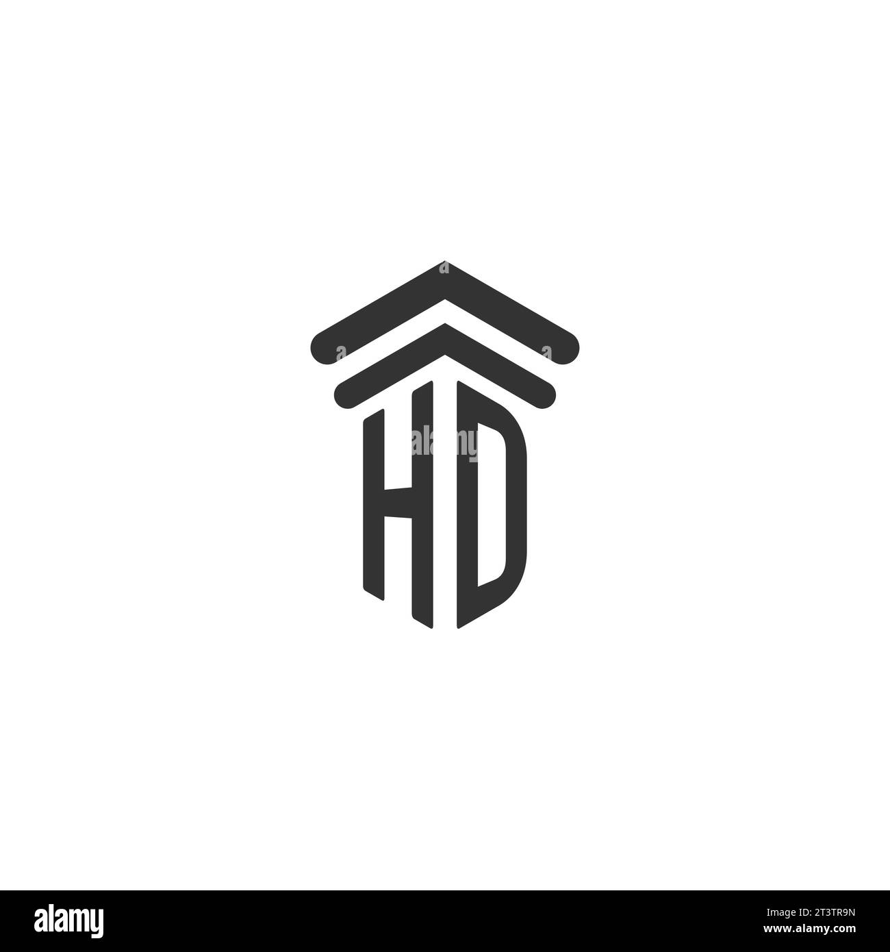 Initial hd logo Black and White Stock Photos & Images - Alamy