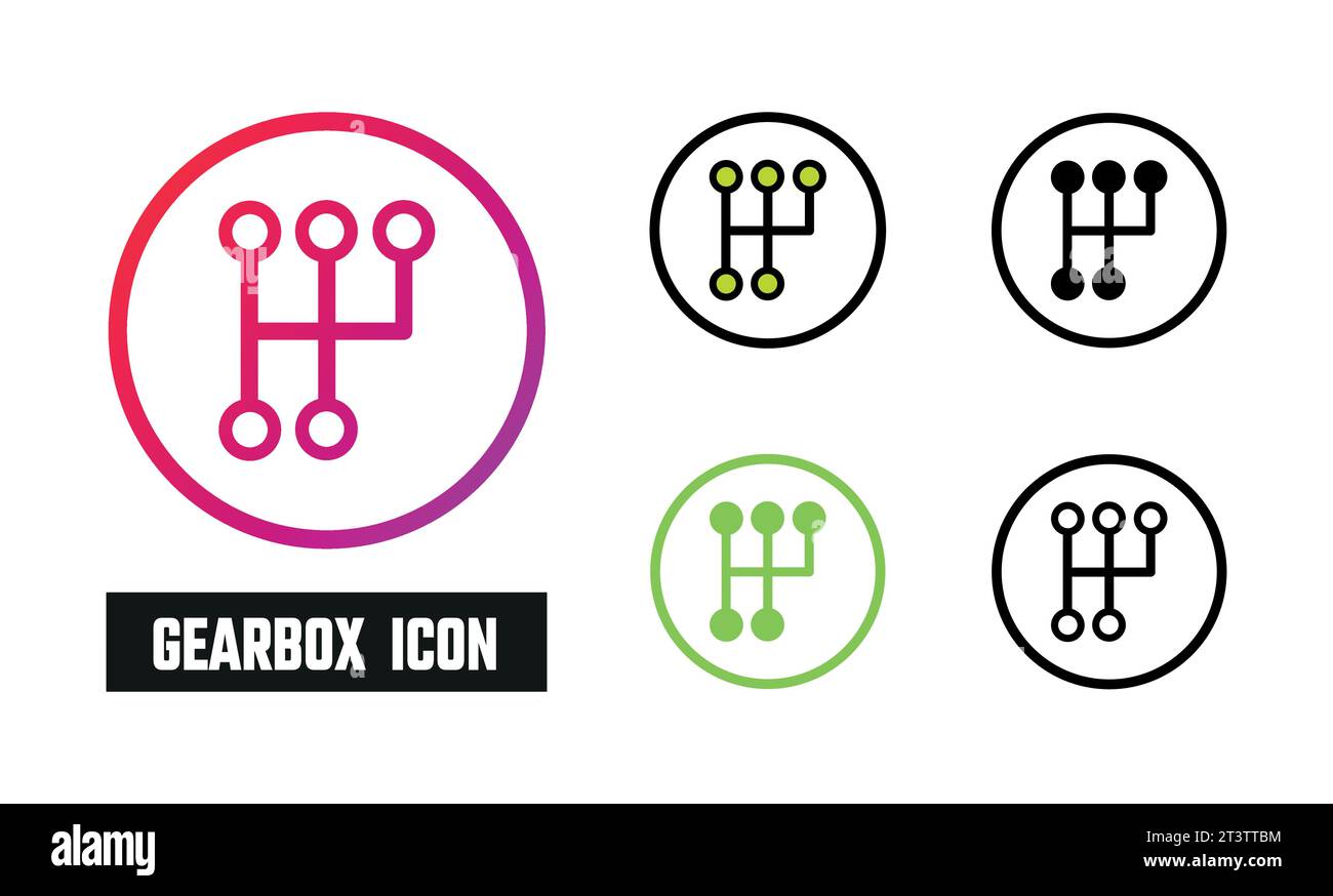 Gearbox Icon Set Vector Illustration Stock Vector Image & Art - Alamy
