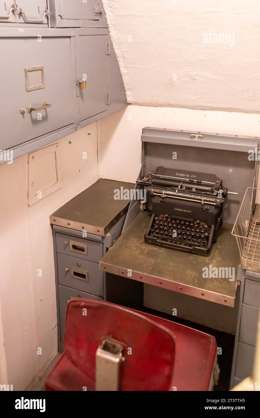 Muskegon, Michigan An Underwood manual typewriter in the Yeoman's