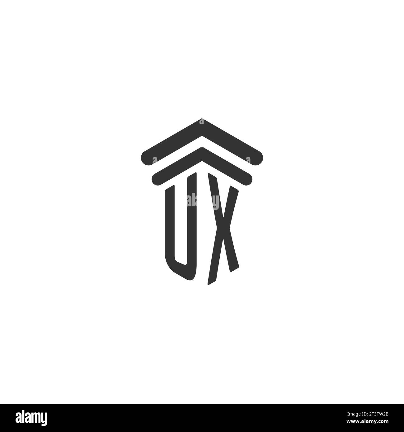 UX initial for law firm logo design template Stock Vector Image & Art ...