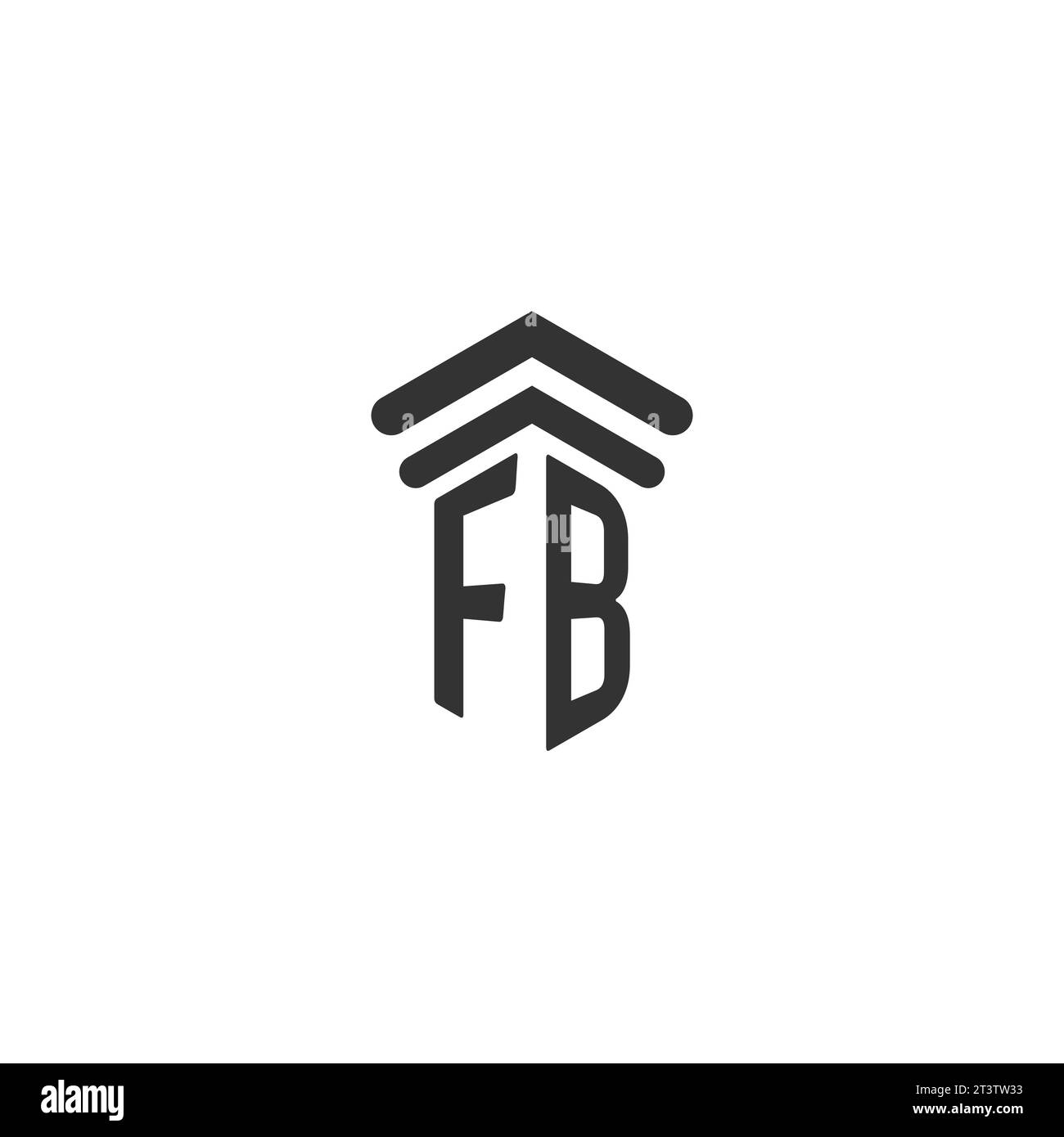 FB initial for law firm logo design template Stock Vector Image & Art ...