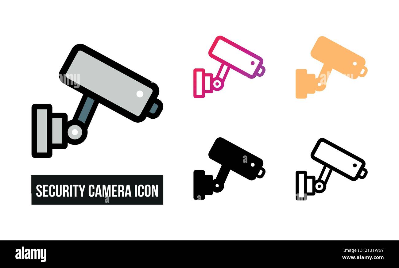 Security Camera Icon Set Vector Illustration Stock Vector Image & Art ...