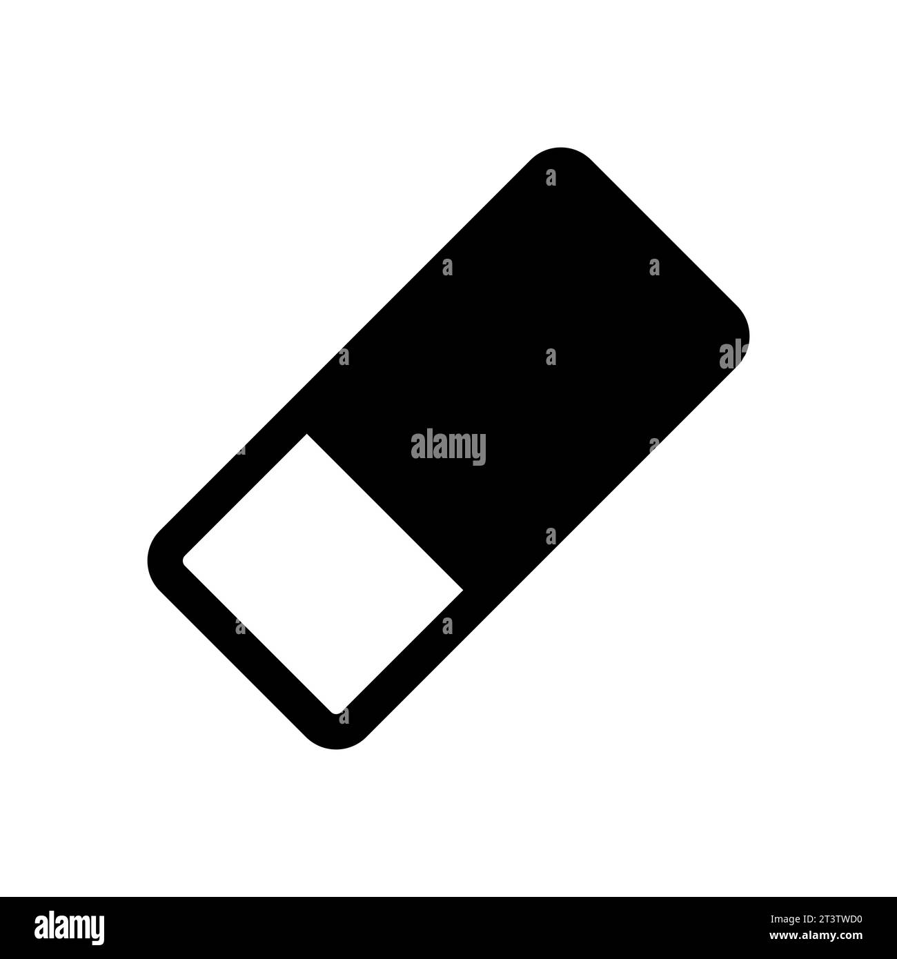 Eraser Icon. Glyph Style Eraser Fill Icon Vector Illustration Stock ...