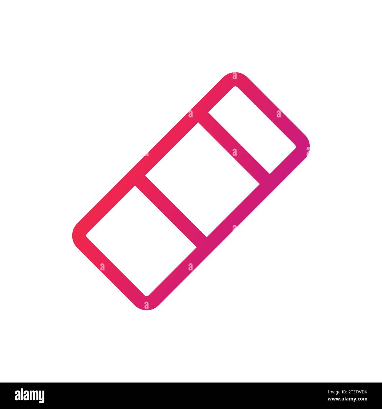 Eraser Icon. Eraser Gradient Icon Symbol Vector Illustration Stock Vector