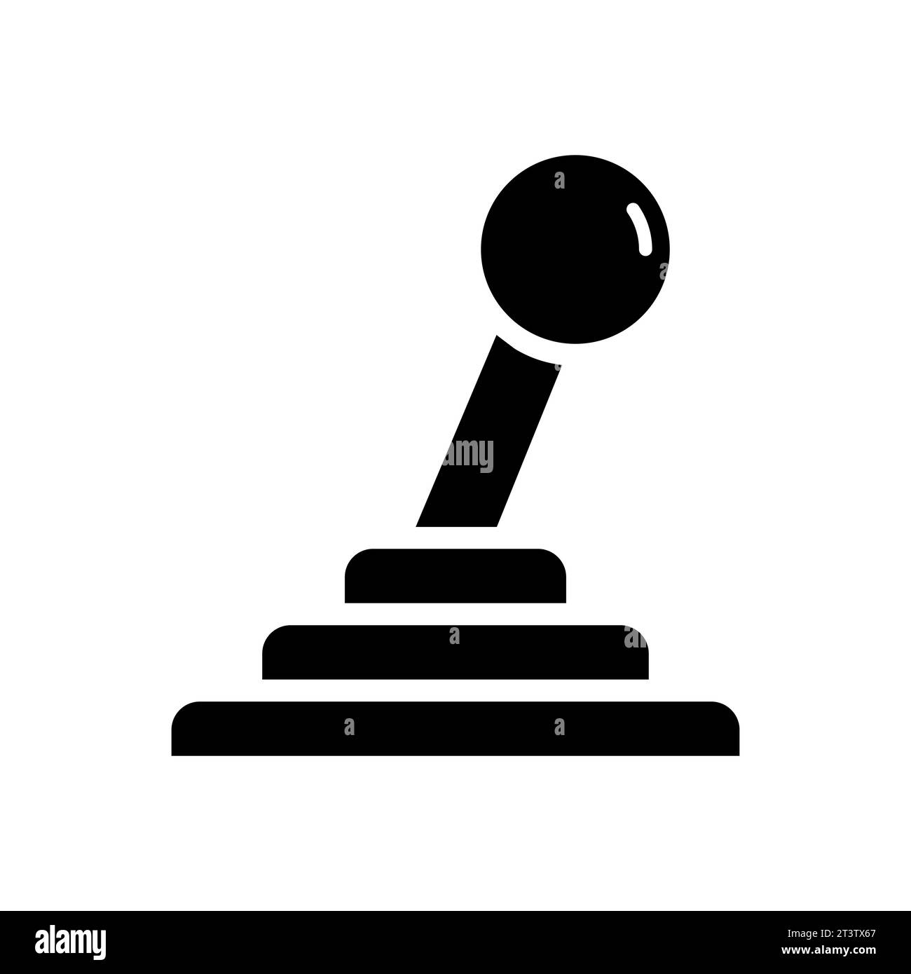 Gearshift Icon. Glyph Style Gearshift Fill Icon Vector Illustration