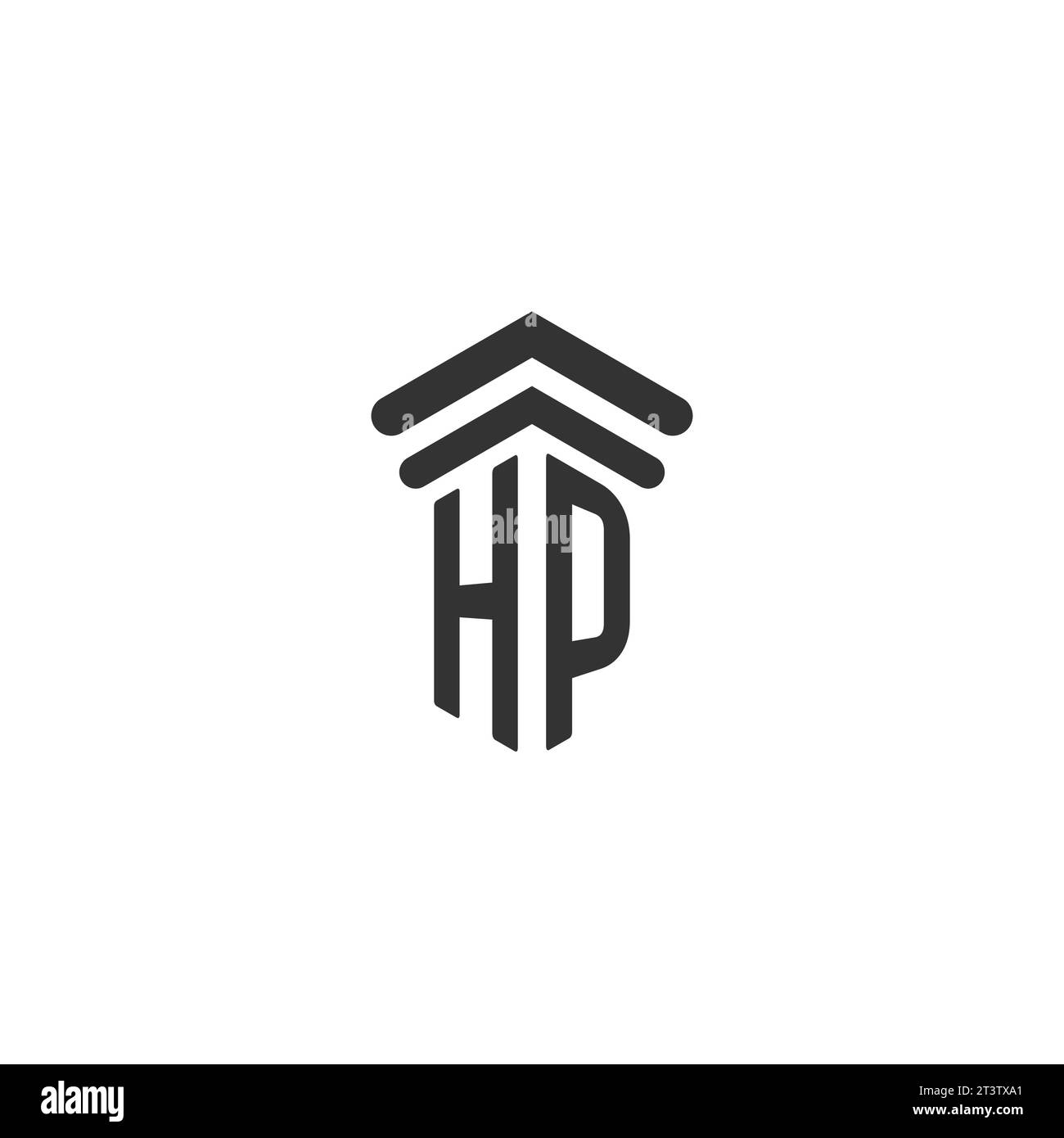 HP initial for law firm logo design template Stock Vector Image Art