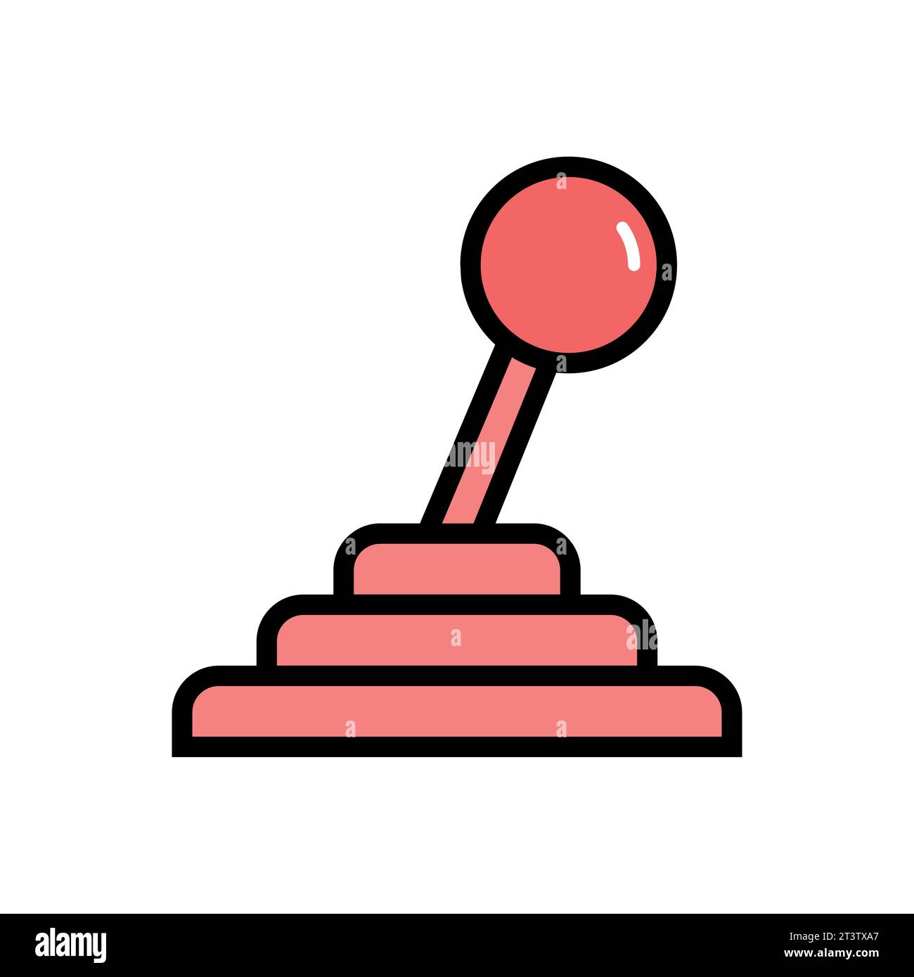 Gearshift Icon Vector Illustration. Gearshift Lineal Color Icon Stock