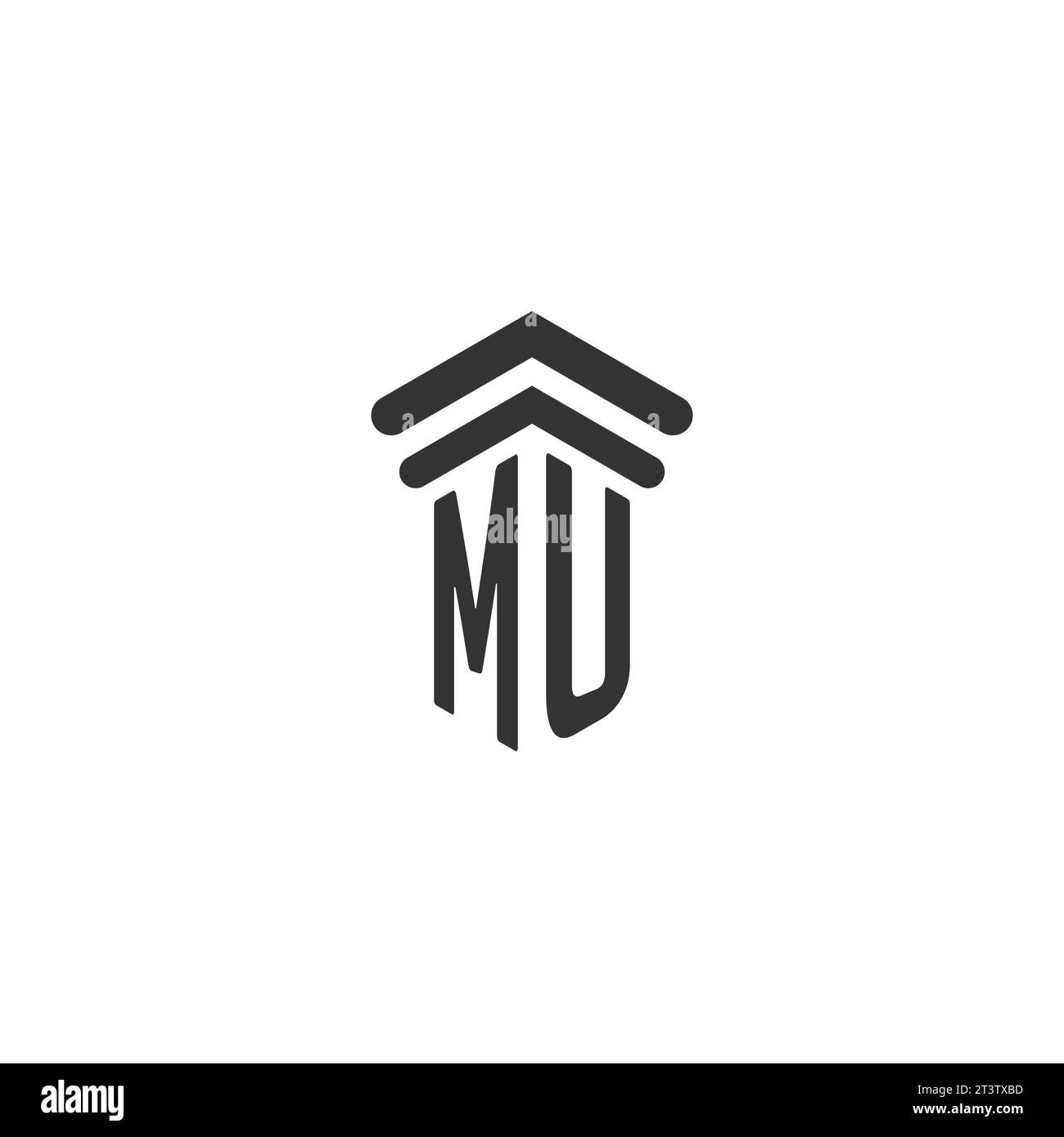 MU initial for law firm logo design template Stock Vector