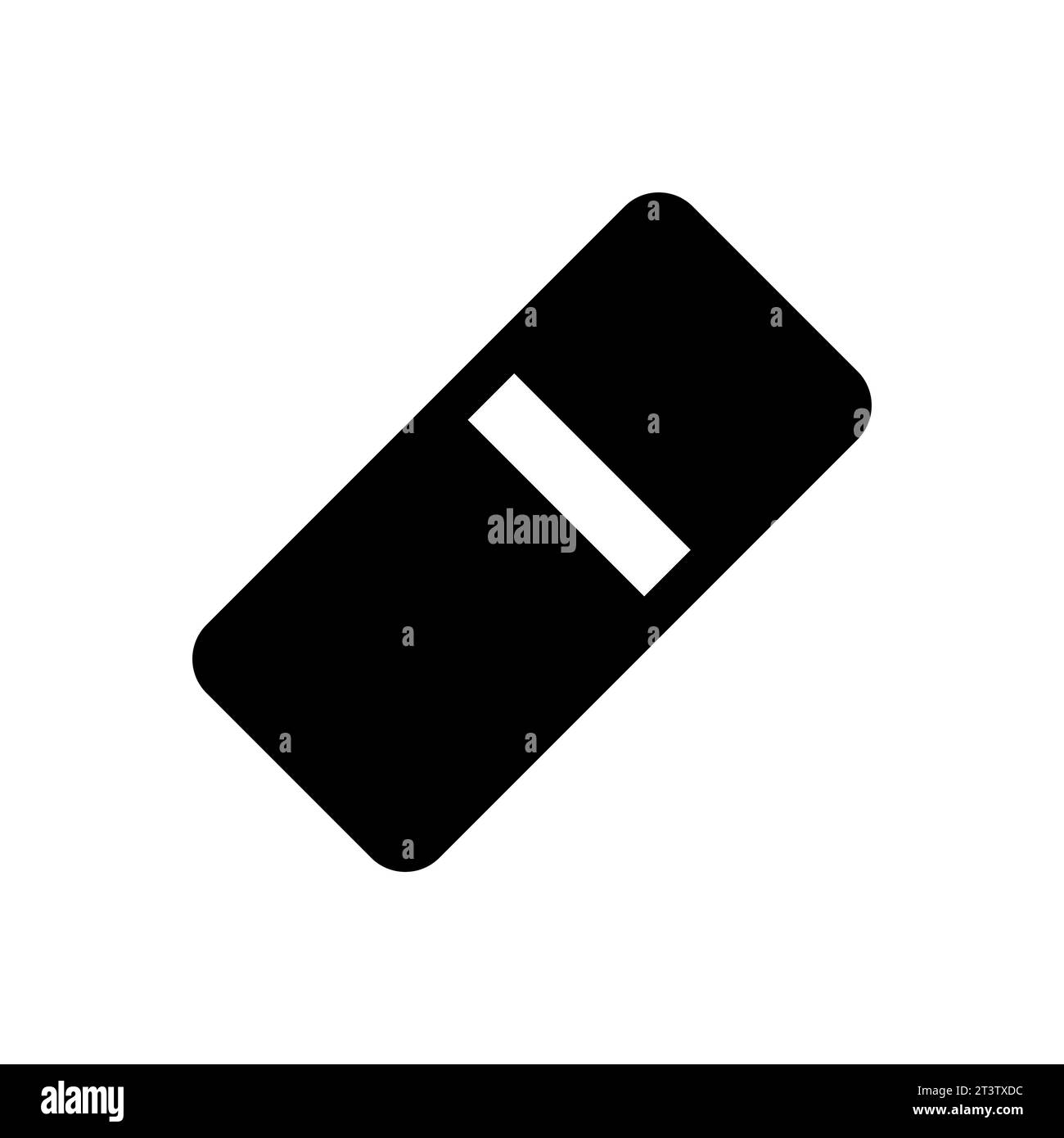 Eraser Icon. Glyph Style Eraser Fill Icon Vector Illustration Stock ...