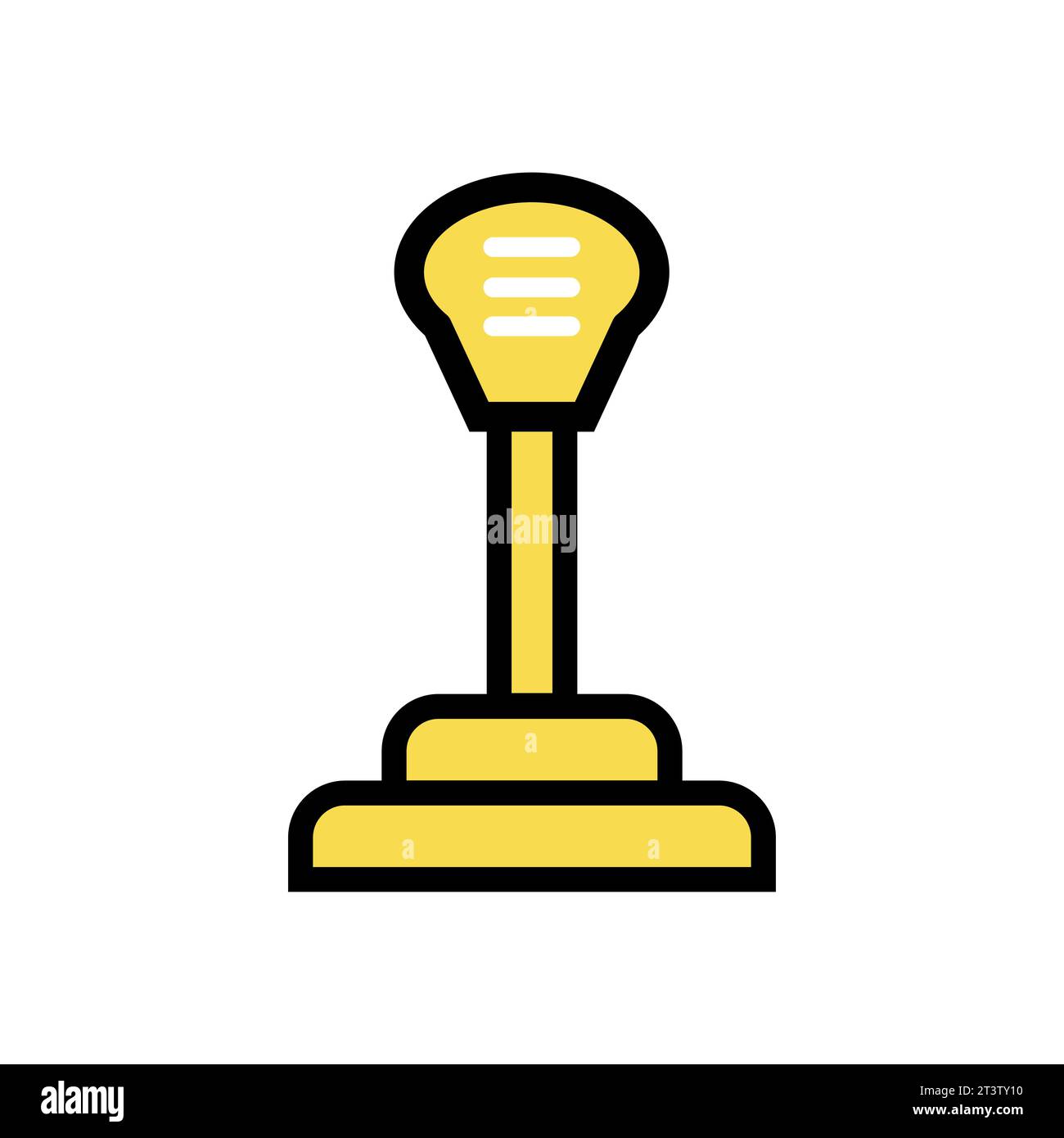 Gear Stick Icon Vector Illustration. Gear Stick Lineal Color Icon Stock