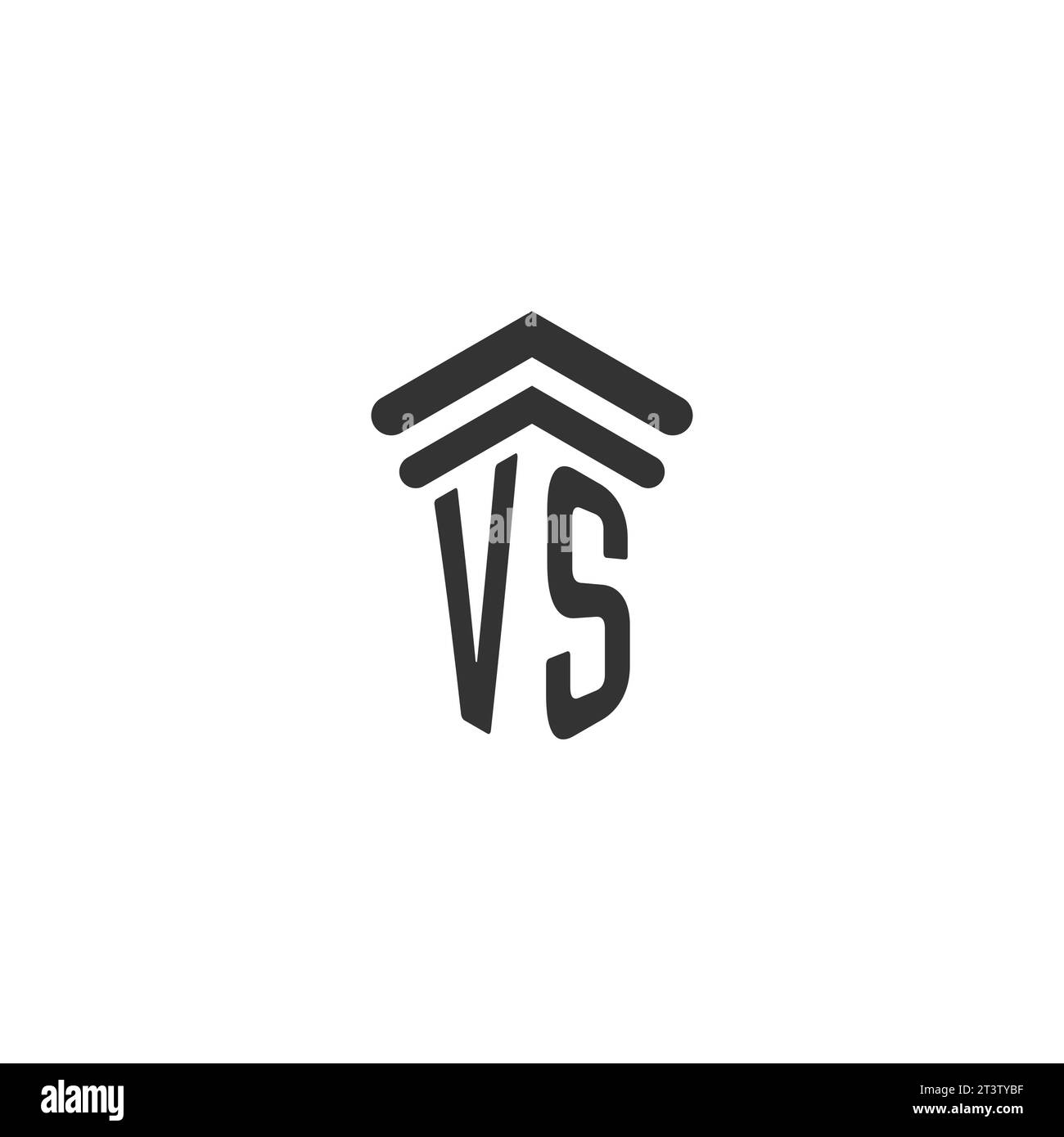 VS initial for law firm logo design template Stock Vector