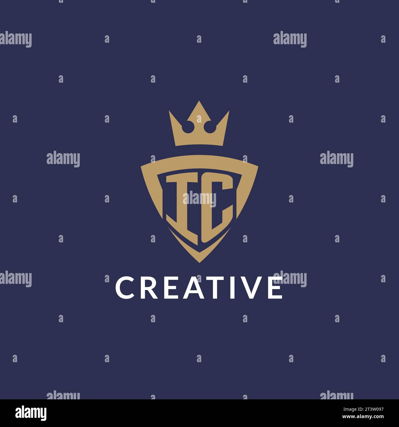 ic-logo-with-shield-and-crown-monogram-initial-logo-style-vector-file