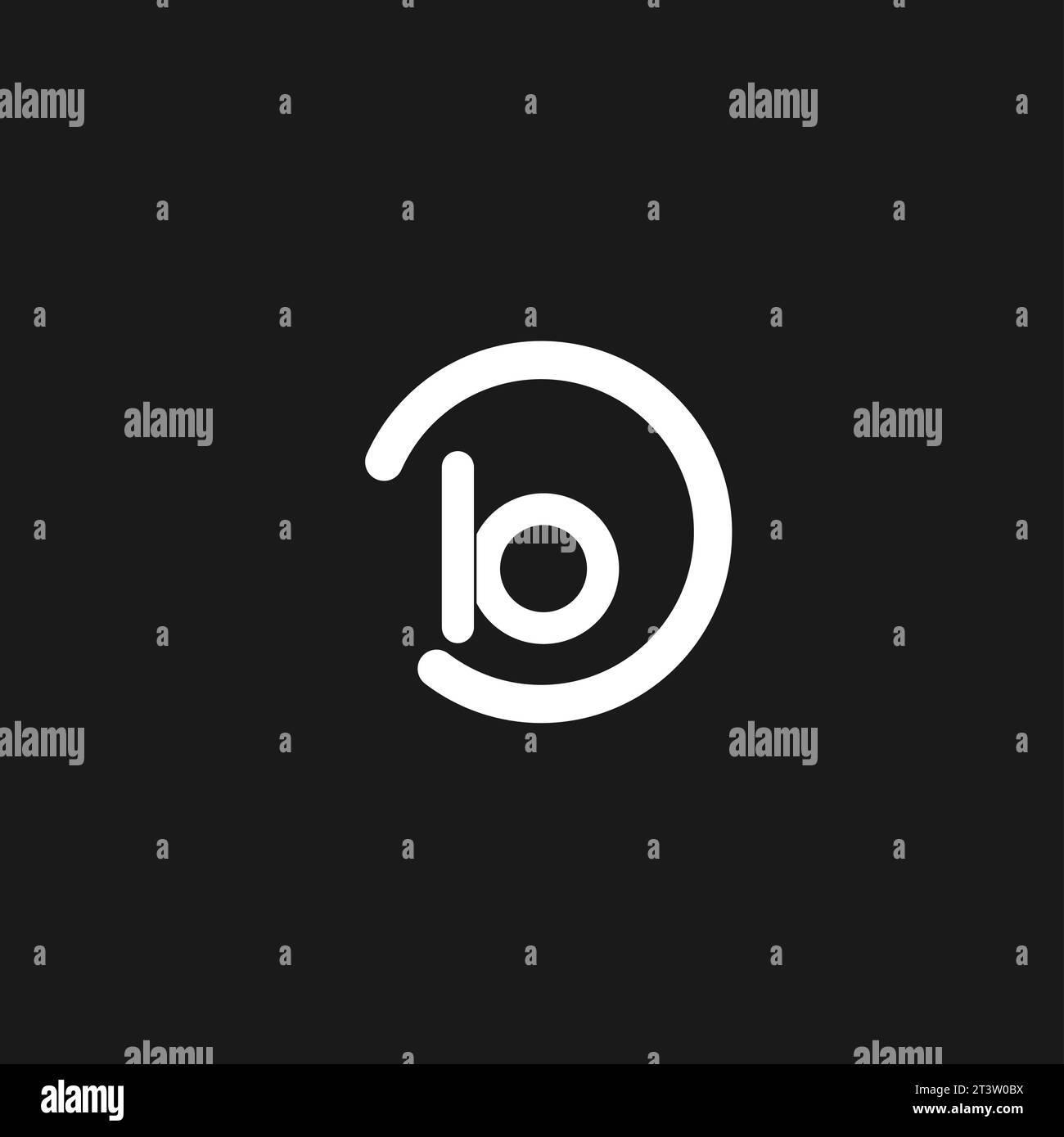 Initials LO logo monogram with simple circles lines vector graphic ...