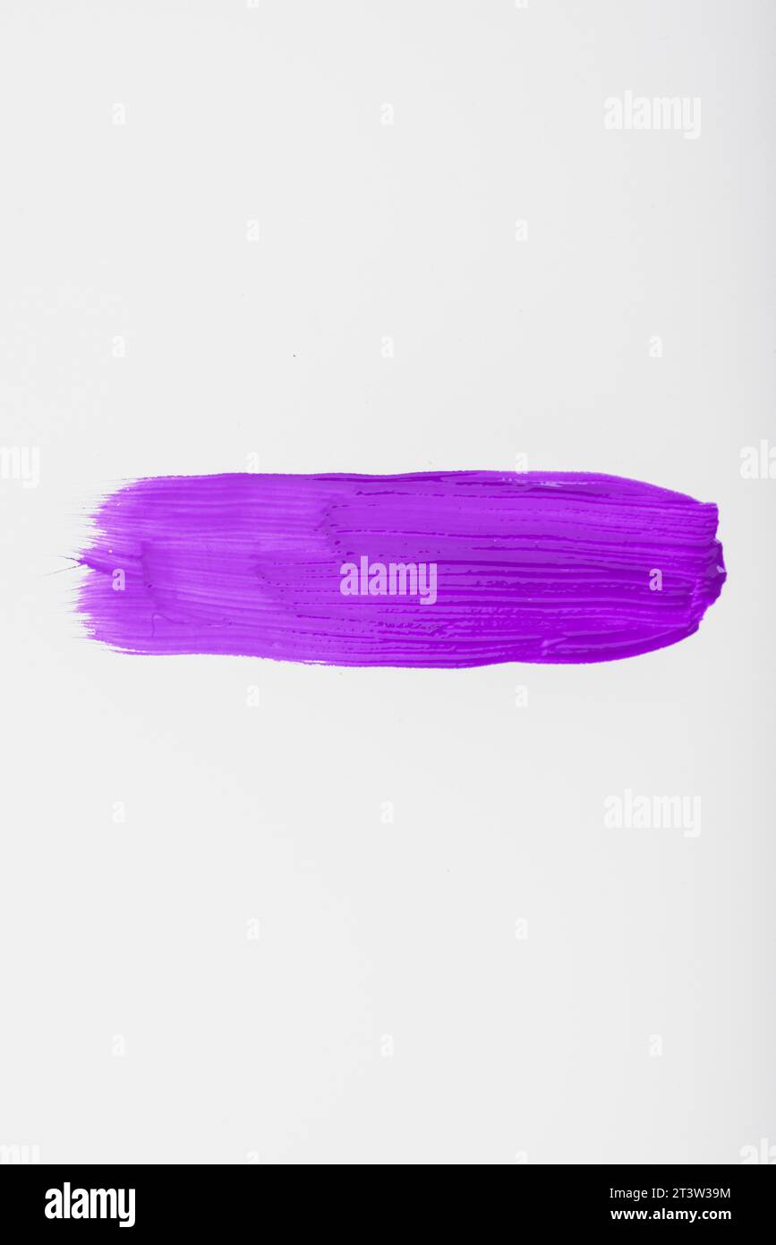 Purple watercolor brush strokes with space your own text Stock Photo