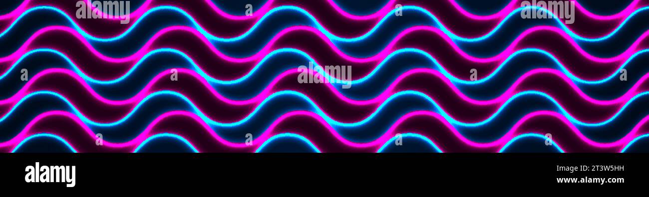 Blue purple neon curved wavy lines pattern abstract background. Vector ...