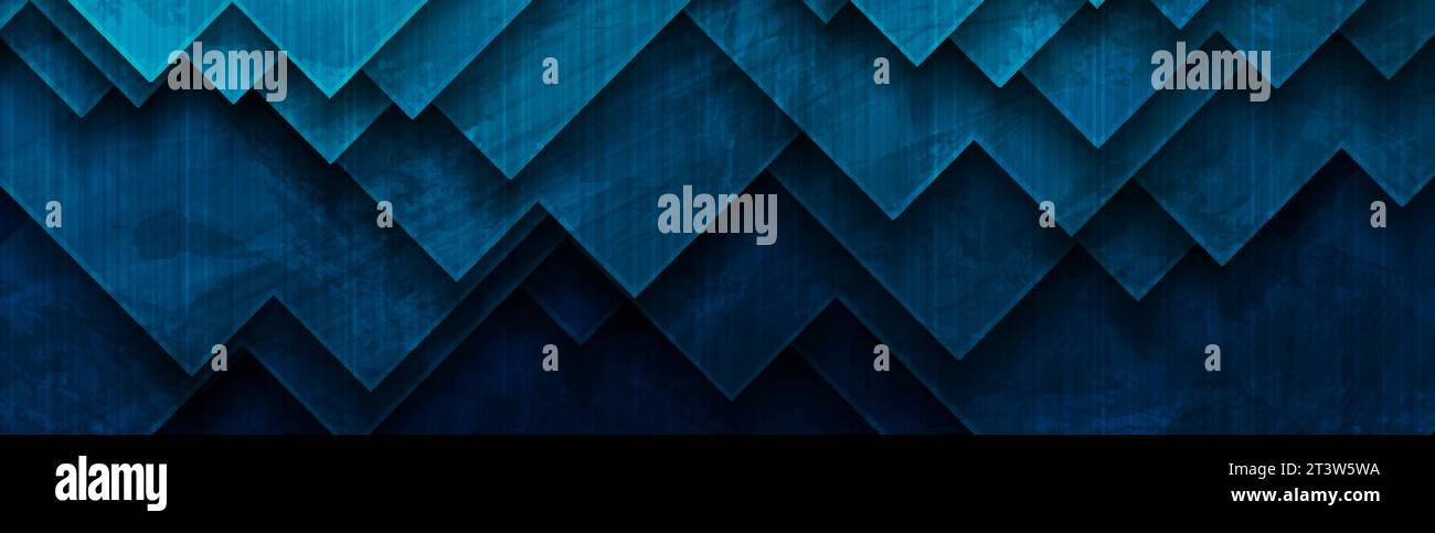 Dark blue abstract geometric grunge tech banner. Corporate vector ...