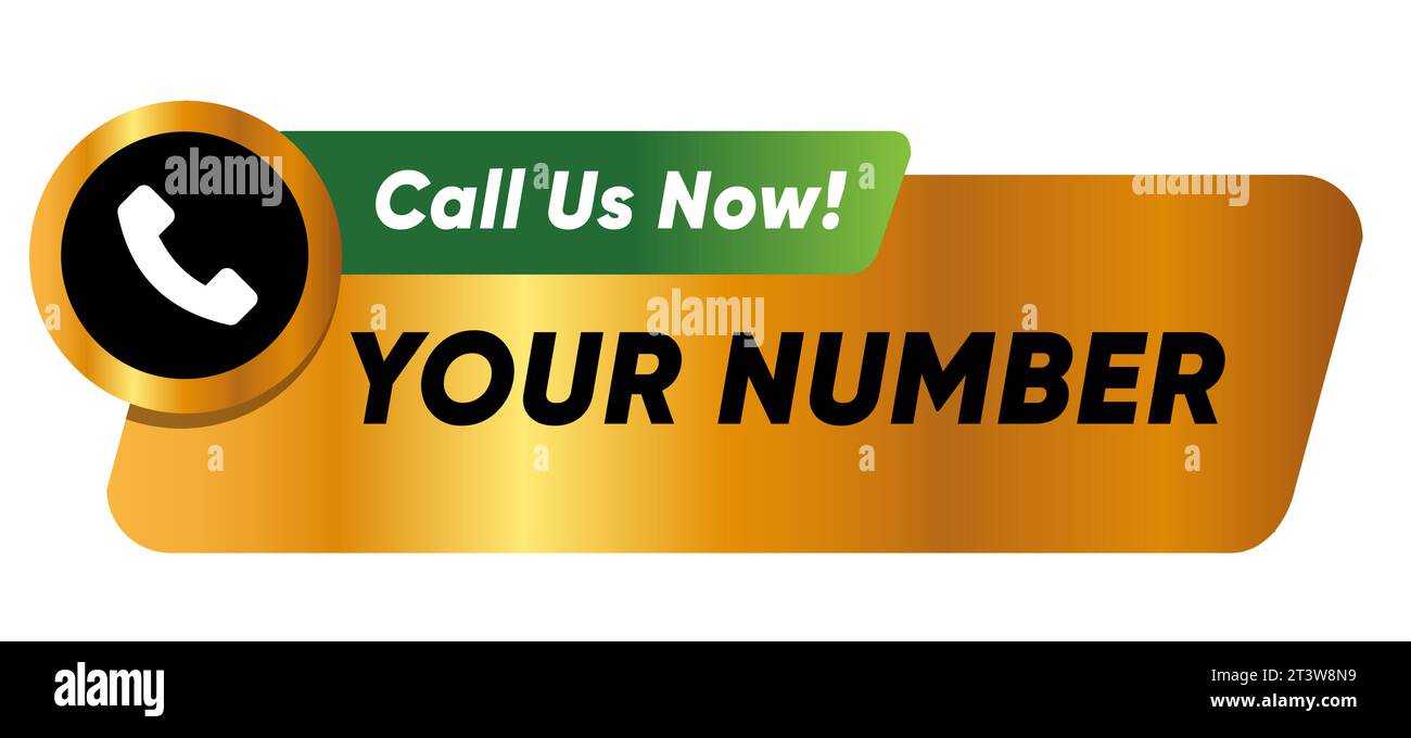 Call us now your number template support phone sticker symbol contact