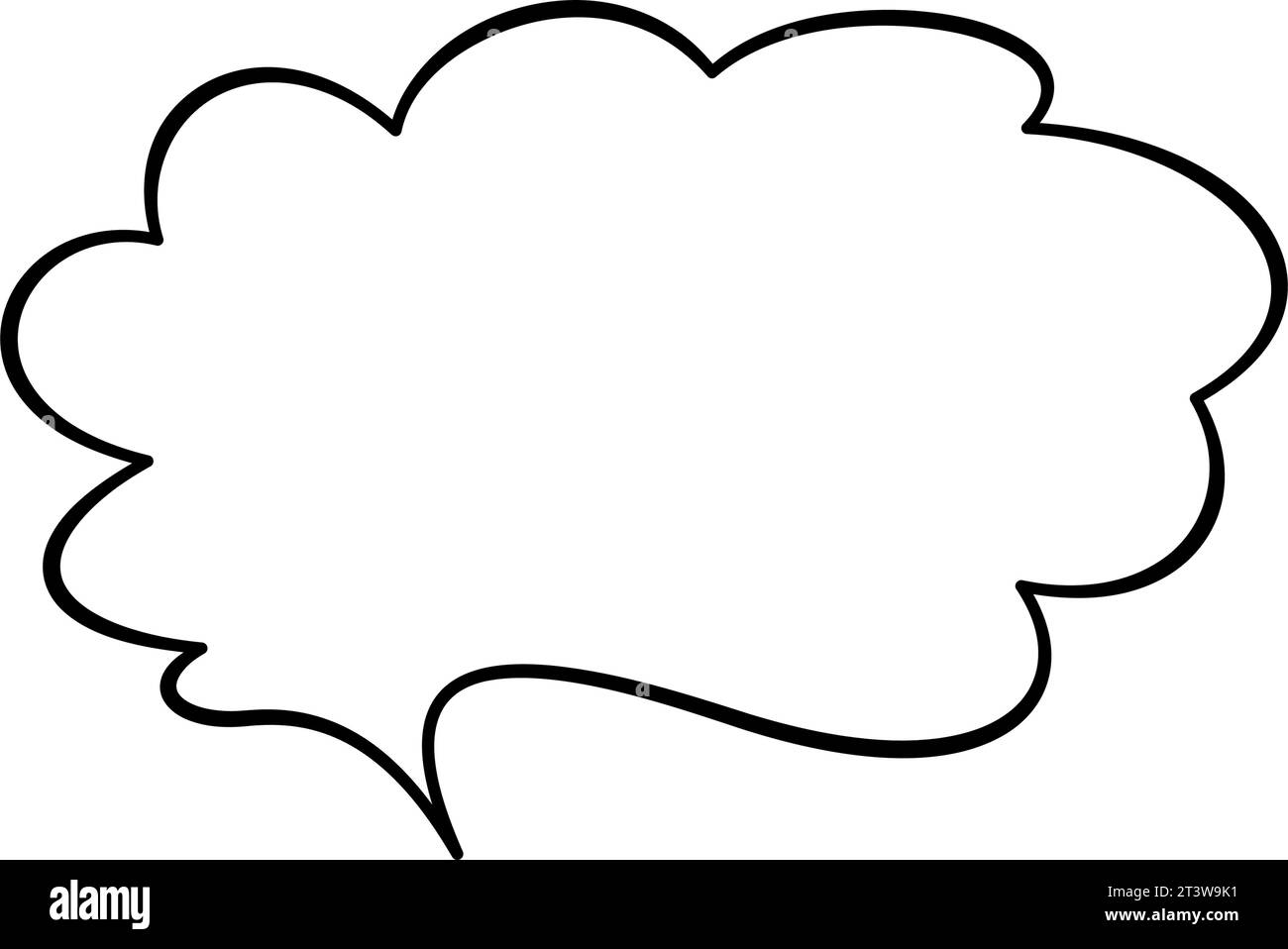 Manga speech bubbles element. Hand drawn chat boxe. Doodle manga speech balloon. Comic cartoon text bubble frame. Vector illustration isolated on Stock Vector