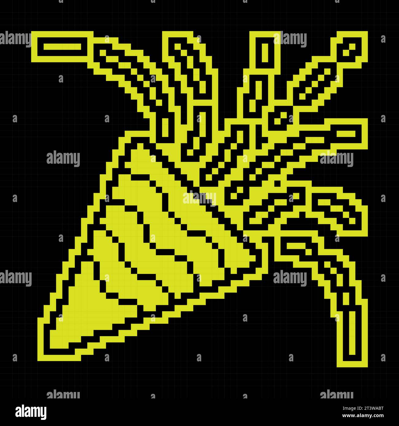 Pixel silhouette icon. Fireworks sparks scatter their firecrackers. New ...
