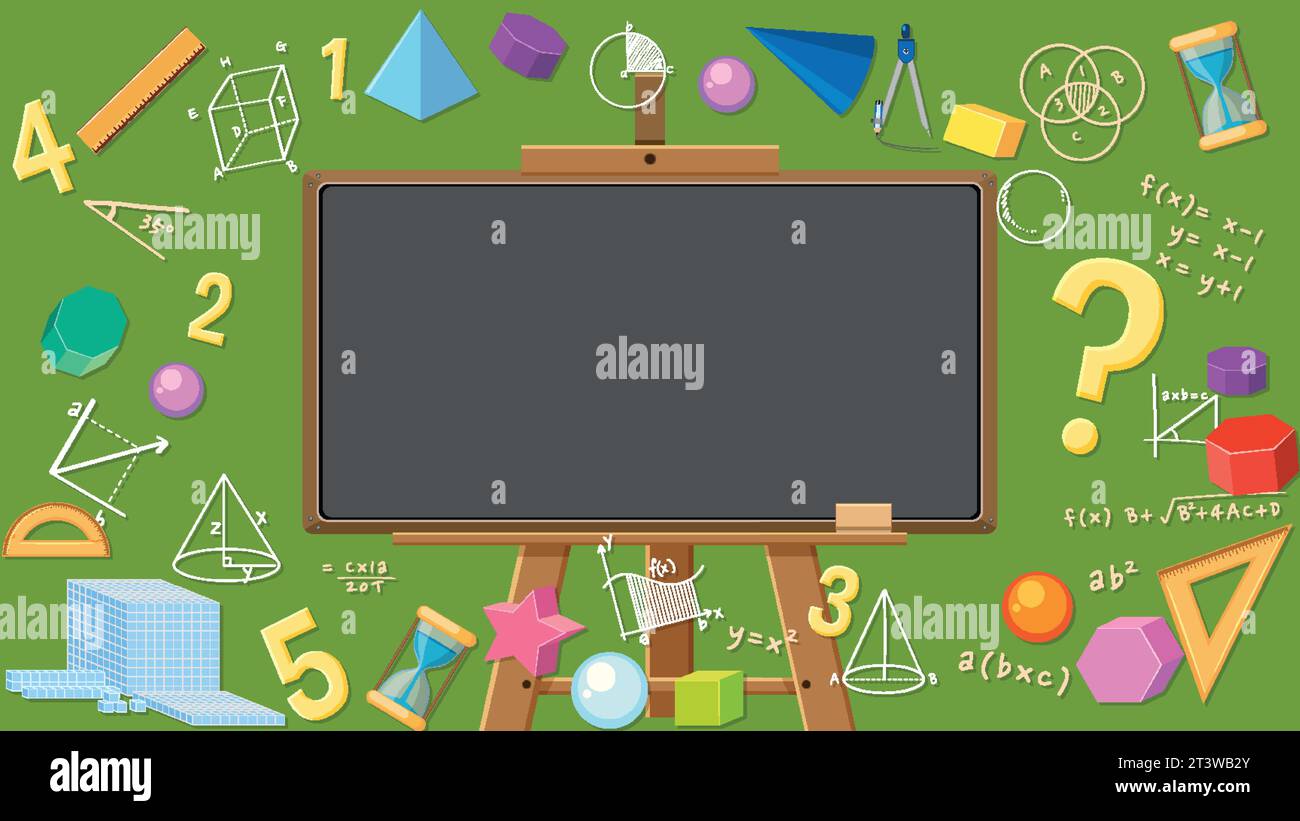 Math Tools on Blank Background Banner illustration Stock Vector Image ...