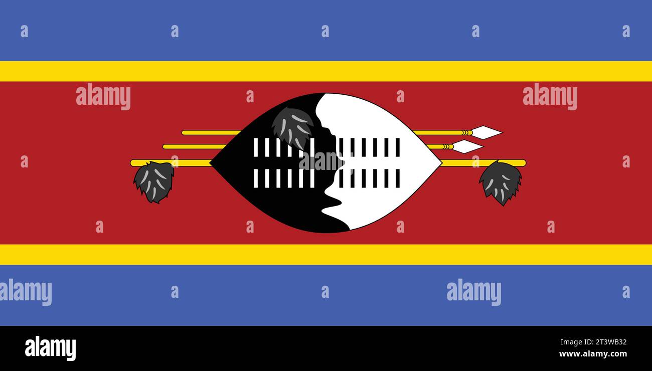 National flag of Eswatini Swaziland that can be used for national days ...