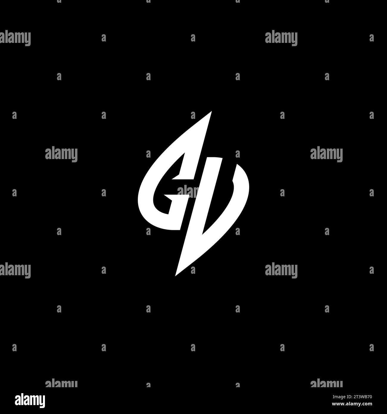 CU monogram esport logo design with cool shape concept in vector Stock Vector