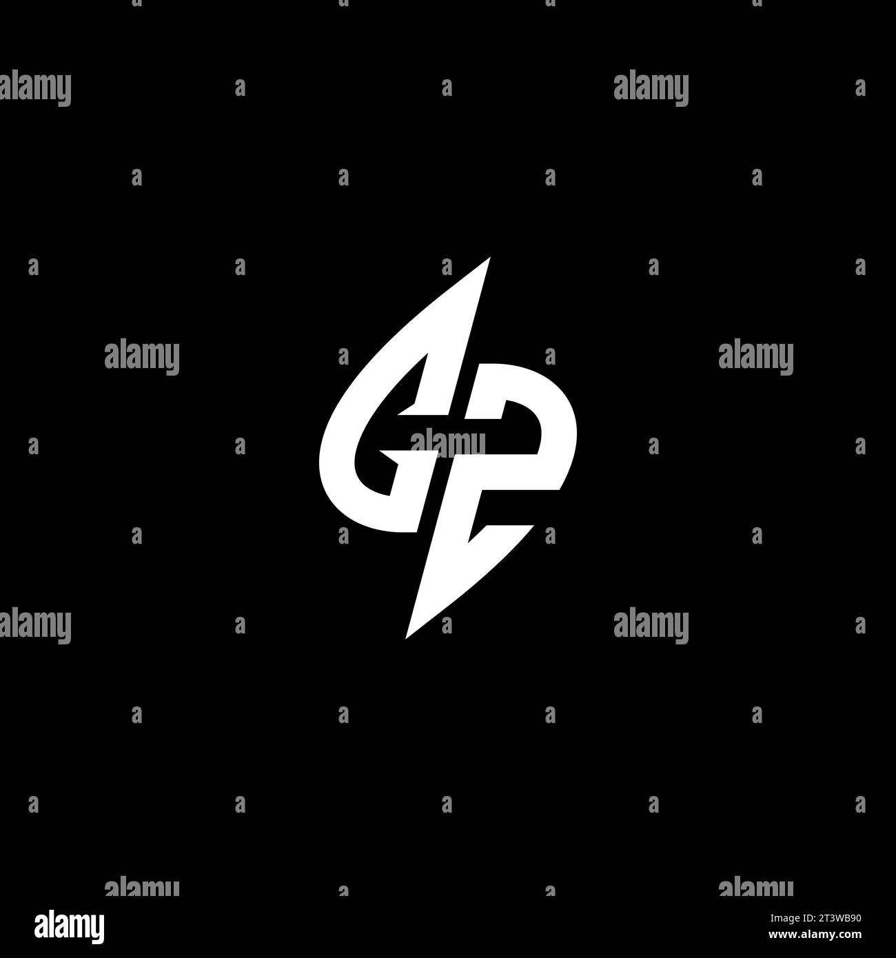 CZ monogram esport logo design with cool shape concept in vector Stock Vector