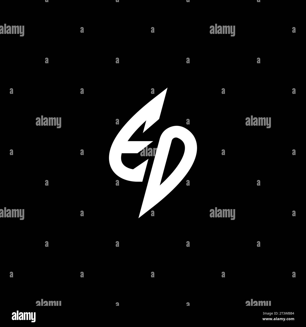EO monogram esport logo design with cool shape concept in vector Stock Vector