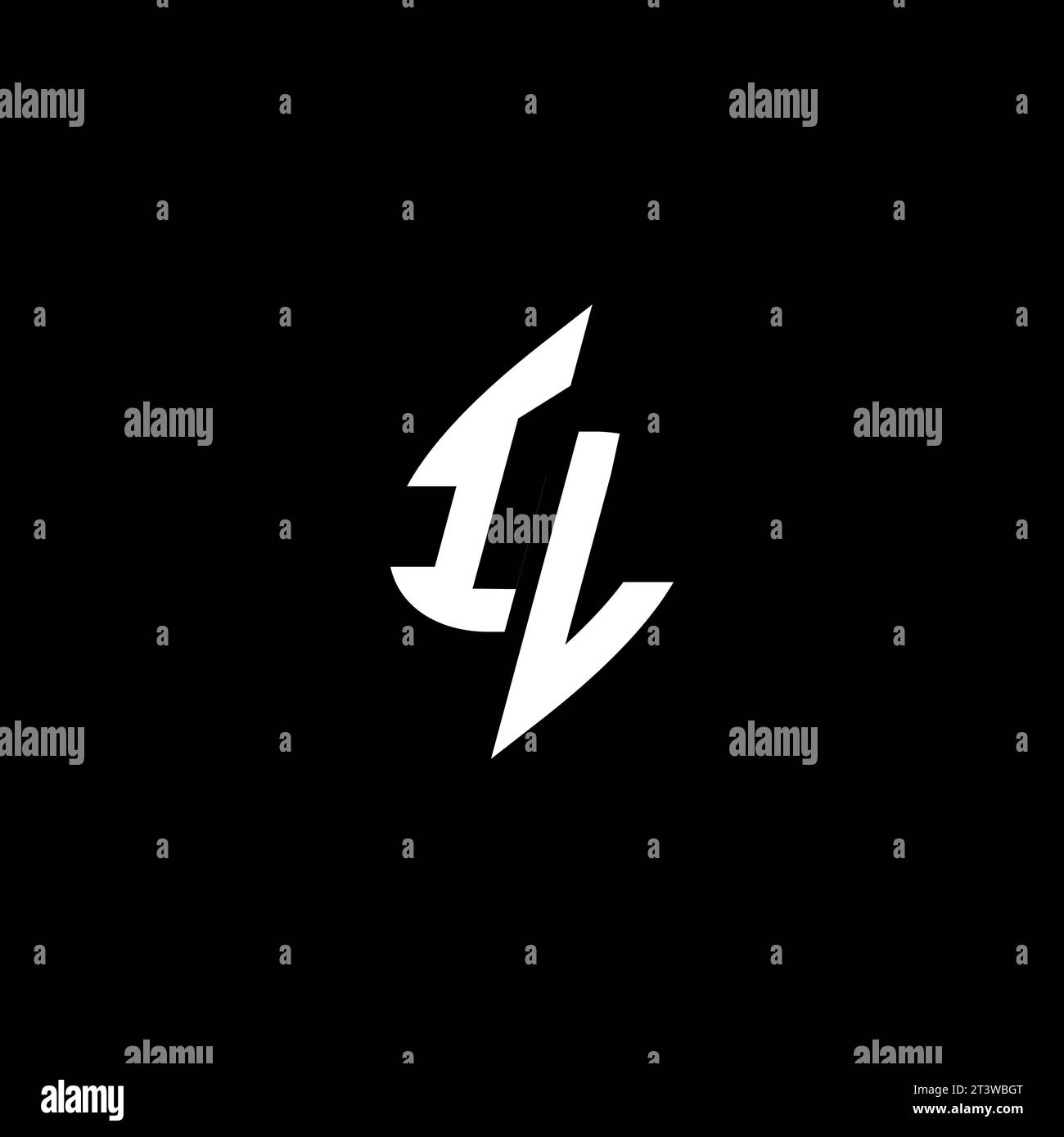 IL monogram esport logo design with cool shape concept in vector Stock Vector