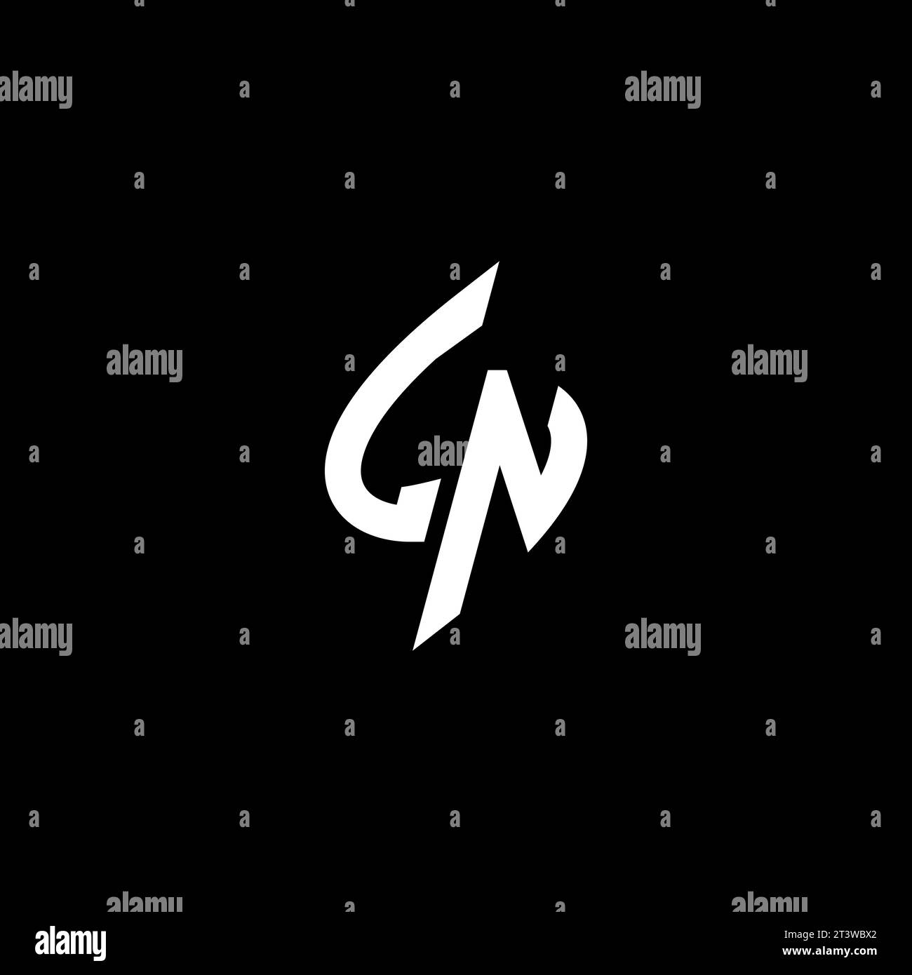 LN monogram esport logo design with cool shape concept in vector Stock Vector