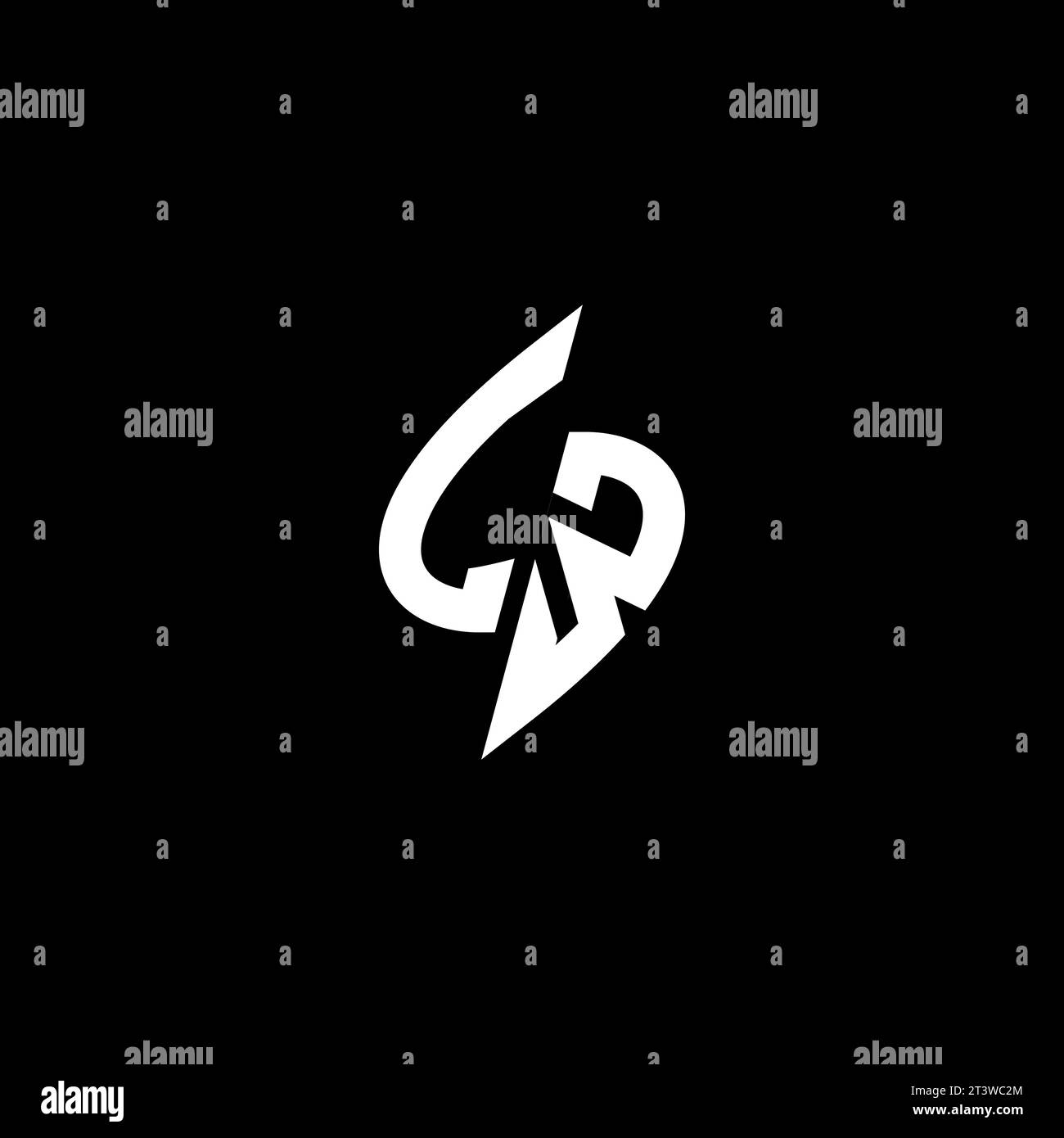 LW monogram esport logo design with cool shape concept in vector Stock Vector